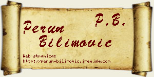 Perun Bilimović vizit kartica